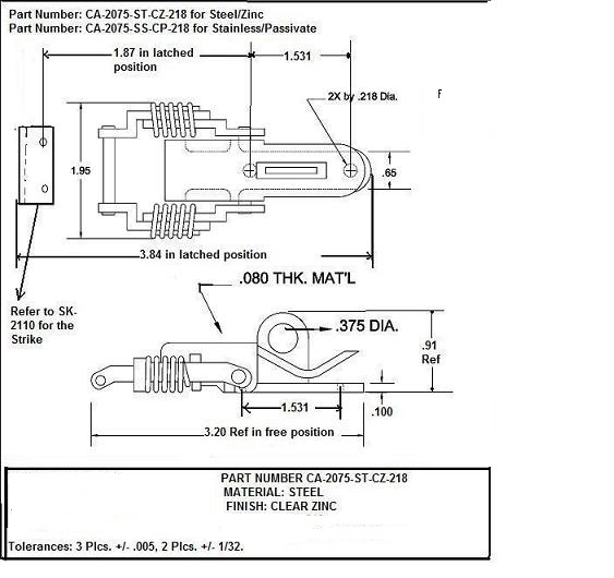 CA-2075 Lockable Compression Spring Latches On JBF National