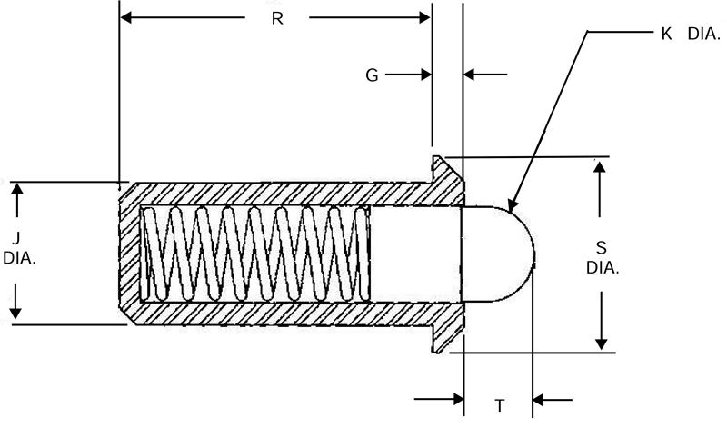 Spring Pulisher Standard Spring Plungers with Press Fit On JBF National