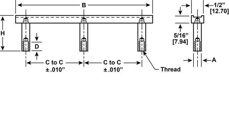 Pull Handle Post Internal Thread Three Post Pull Handle Bars On JBF National