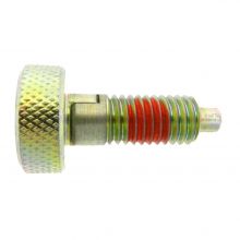 Knurled Knob Indexing Plunger - Locking Nose with Nylon Patch