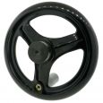 Phenolic 3 Spoke Handwheel with Revolving Handle