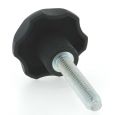 Thermoplastic 6 Lobe Knob - Studded