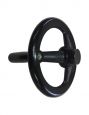 Plastic Three Spoke Offset Handwheel with Revolving Handle